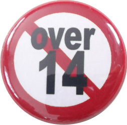 Over 14 verboten Button